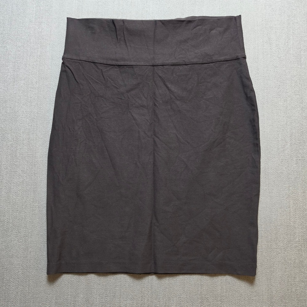 Eileen Fisher Pencil Skirt Women M Brown Stretch Viscose Blend Pull On